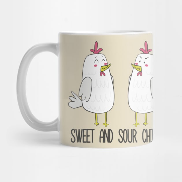 Sweet and Sour Chicken Funny Gift by Dreamy Panda Designs